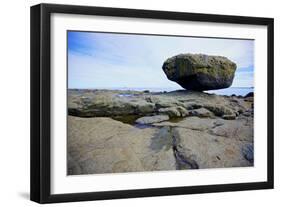 Balance Rock on the East Coast of Graham Island. it Is a Glacial Erratic from the Last Ice Age-Richard Wright-Framed Photographic Print