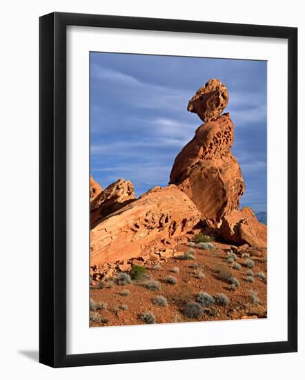 Balance Rock, Valley of Fire State Park, Nevada, USA-Charles Sleicher-Framed Photographic Print