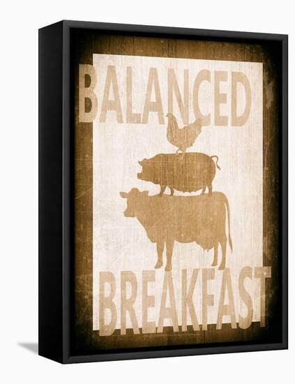 Balanced Breakfast Two-Alicia Soave-Framed Stretched Canvas