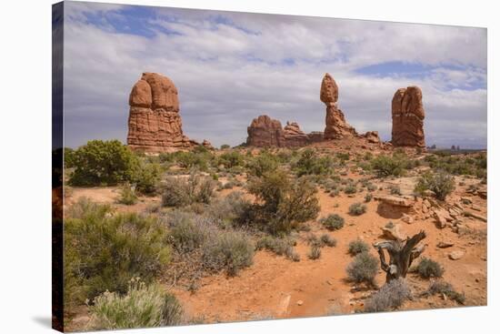 Balanced Rock, Arches National Park, Utah, United States of America, North America-Gary Cook-Stretched Canvas