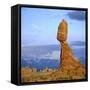 Balanced Rock, Arches National Park, Utah, USA-Tony Gervis-Framed Stretched Canvas