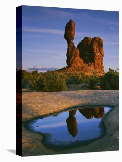 Balanced Rock, Arches National Park, Utah, USA-Charles Gurche-Stretched Canvas