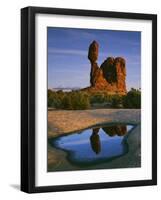 Balanced Rock, Arches National Park, Utah, USA-Charles Gurche-Framed Photographic Print