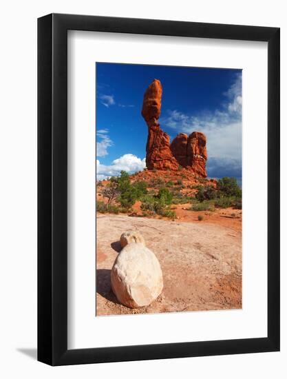 Balanced Rock, Arches National Park, Utah-Geraint Tellem-Framed Photographic Print