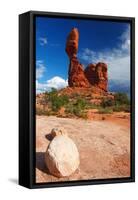 Balanced Rock, Arches National Park, Utah-Geraint Tellem-Framed Stretched Canvas