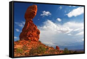 Balanced Rock, Arches National Park, Utah-Geraint Tellem-Framed Stretched Canvas