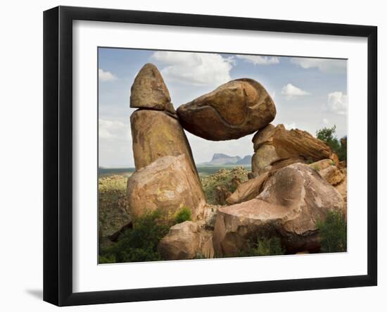 Balanced Rock in Grapevine Hills, Big Bend National Park, Brewster, Texas, Usa-Larry Ditto-Framed Photographic Print