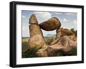 Balanced Rock in Grapevine Hills, Big Bend National Park, Brewster, Texas, Usa-Larry Ditto-Framed Photographic Print