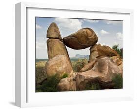 Balanced Rock in Grapevine Hills, Big Bend National Park, Brewster, Texas, Usa-Larry Ditto-Framed Photographic Print