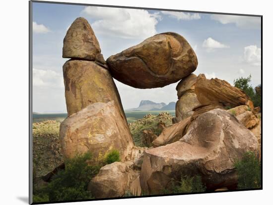 Balanced Rock in Grapevine Hills, Big Bend National Park, Brewster, Texas, Usa-Larry Ditto-Mounted Photographic Print