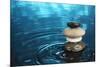 Balanced Stones in Water-SSilver-Mounted Photographic Print