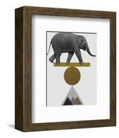 Balancing Act - Elephant-Dana Shek-Framed Art Print