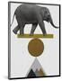 Balancing Act - Elephant-Dana Shek-Mounted Art Print