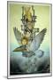 Balancing Girl on Mechanical Bird on Tightrope-Wayne Anderson-Mounted Premium Giclee Print