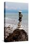 Balancing Rocks Near Ocean Photo Poster Print-null-Stretched Canvas