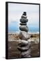 Balancing Rocks on Beach Photo Poster Print-null-Framed Poster