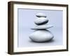 Balancing Stones. 3D Rendered Illustration-Spectral-Framed Photographic Print