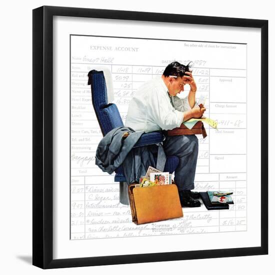 "Balancing the Expense Account", November 30,1957-Norman Rockwell-Framed Giclee Print