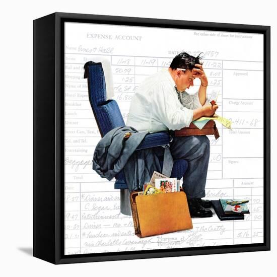 "Balancing the Expense Account", November 30,1957-Norman Rockwell-Framed Stretched Canvas