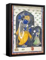 Balarama with Consort-null-Framed Stretched Canvas