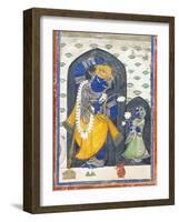 Balarama with Consort-null-Framed Art Print