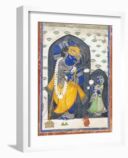 Balarama with Consort-null-Framed Art Print