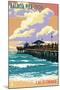 Balboa, California - Balboa Pier since 1906-Lantern Press-Mounted Art Print