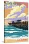 Balboa, California - Balboa Pier since 1906-Lantern Press-Stretched Canvas