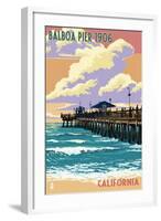 Balboa, California - Balboa Pier since 1906-Lantern Press-Framed Art Print