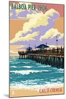 Balboa, California - Balboa Pier since 1906-Lantern Press-Mounted Art Print