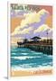 Balboa, California - Balboa Pier since 1906-Lantern Press-Framed Art Print