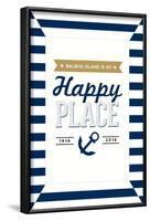 Balboa Island, California - Balboa Island Is My Happy Place-Lantern Press-Framed Art Print
