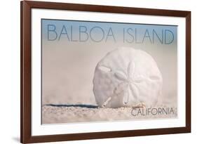 Balboa Island, California - Sand Dollar and Beach-Lantern Press-Framed Art Print