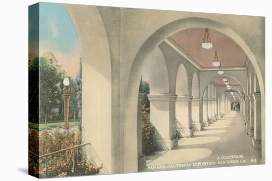 Balboa Park Colonnade, San Diego, California-null-Stretched Canvas