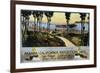 Balboa Park View of City, Panama-CA Expo - San Diego, CA-Lantern Press-Framed Art Print