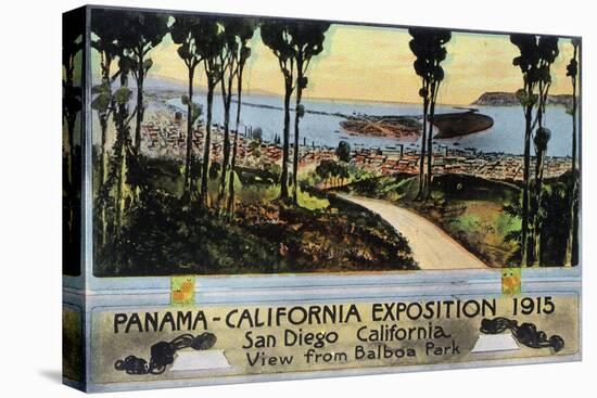 Balboa Park View of City, Panama-CA Expo - San Diego, CA-Lantern Press-Stretched Canvas