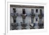 Balconies of a Dilapidated Apartment Building, Havana Centro, Cuba-Lee Frost-Framed Photographic Print