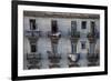 Balconies of a Dilapidated Apartment Building, Havana Centro, Cuba-Lee Frost-Framed Photographic Print