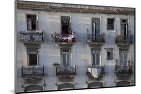 Balconies of a Dilapidated Apartment Building, Havana Centro, Cuba-Lee Frost-Mounted Photographic Print