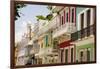 Balconies of Calle Del Cristo San Juan-George Oze-Framed Photographic Print