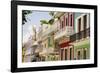 Balconies of Calle Del Cristo San Juan-George Oze-Framed Photographic Print