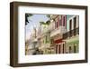 Balconies of Calle Del Cristo San Juan-George Oze-Framed Photographic Print