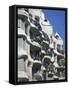 Balconies on the Casa Mila, a Gaudi House, in Barcelona, Cataluna, Spain-Nigel Francis-Framed Stretched Canvas