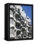 Balconies on the Casa Mila, a Gaudi House, in Barcelona, Cataluna, Spain-Nigel Francis-Framed Stretched Canvas