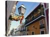 Balconies on Typical Street in the Old Town, San Juan, Puerto Rico, Central America-Ken Gillham-Stretched Canvas