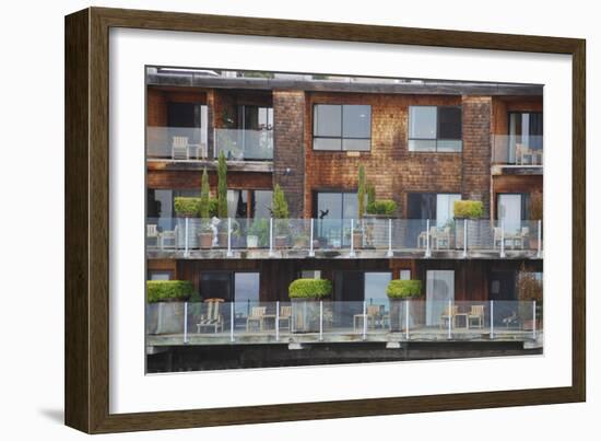 Balconies overlooking San Francisco Bay, Sausalito, California-Anna Miller-Framed Photographic Print