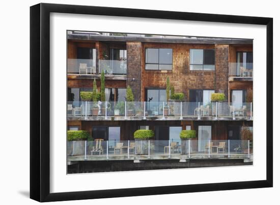 Balconies overlooking San Francisco Bay, Sausalito, California-Anna Miller-Framed Photographic Print