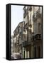 Balconies Overlooking the Narrow Streets of Malaga, Andalucia, Spain-Natalie Tepper-Framed Stretched Canvas