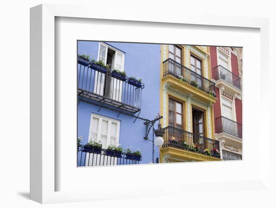 Balconies, Valencia, Costa Del Azahar, Spain, Europe-Martin Child-Framed Photographic Print