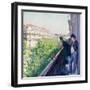 Balcony, Boulevard Haussmann, C. 1880 (Oil on Canvas)-Gustave Caillebotte-Framed Giclee Print